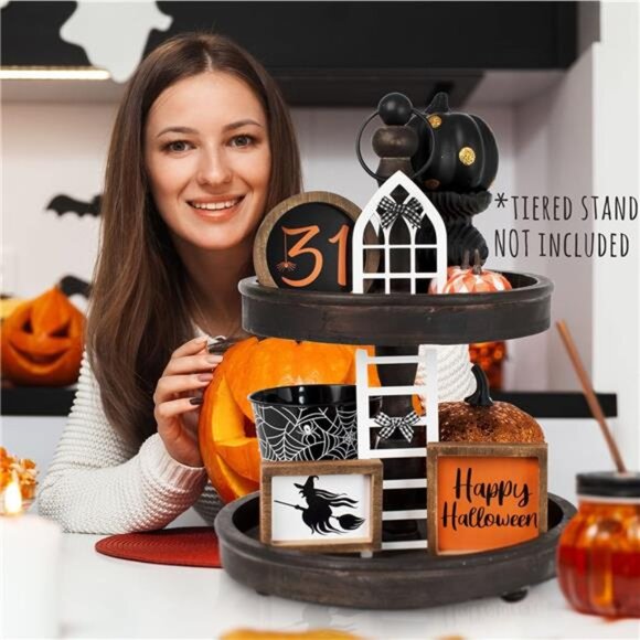 The Ultimate Farmhouse Fall Tiered Tray Decor Set - Beautiful Year Round - Picture 11 of 16